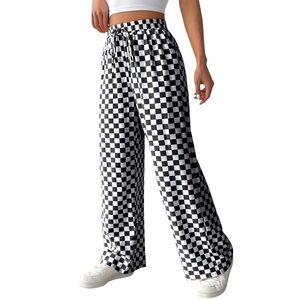 Black and White Checkered Lounge Pants